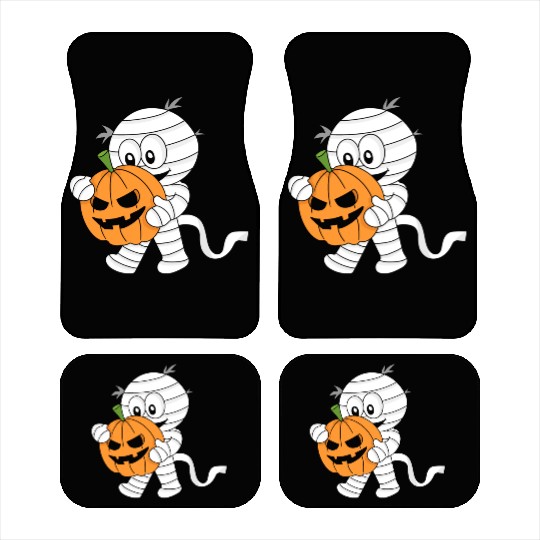 Boo with pumpkin Car Mats - Funny Halloween