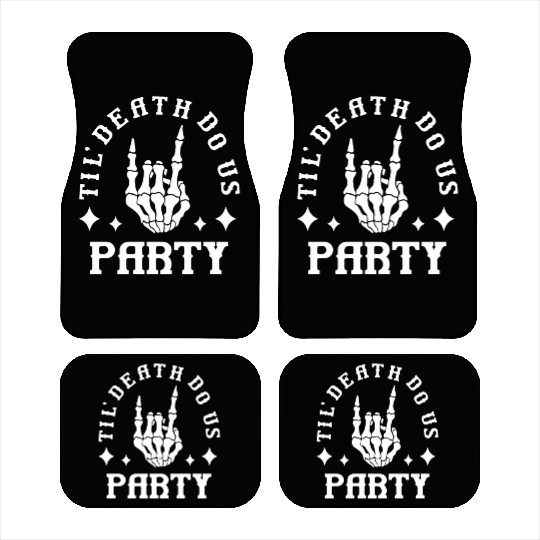 Halloween Till Death Do Us Party Skeleton Hand Car Mats