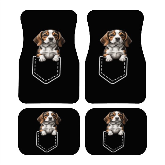 little Dog pocket design Car Mats