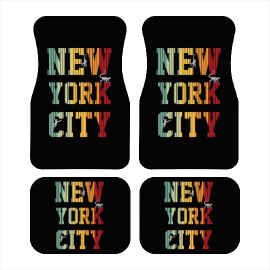 New York City Monkey Car Mats graphique