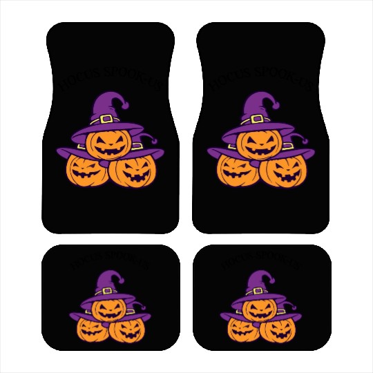 Hocus Spook-us: Witch Pocus Pumpkins Light Car Mats
