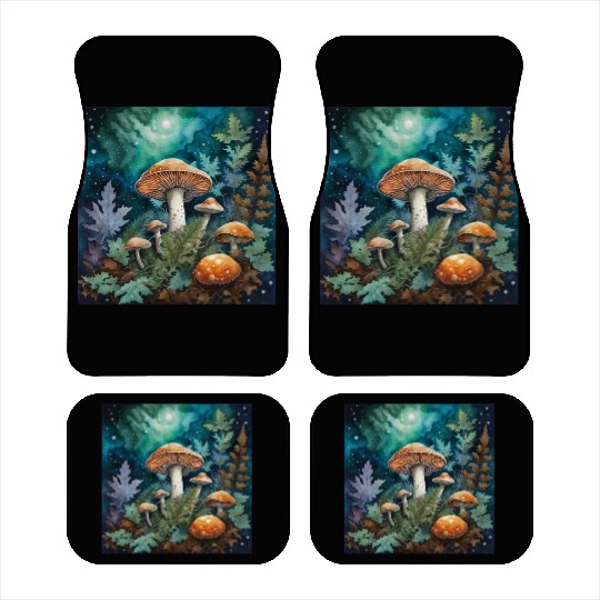 Full Moon Mushroom Nature Car Mats