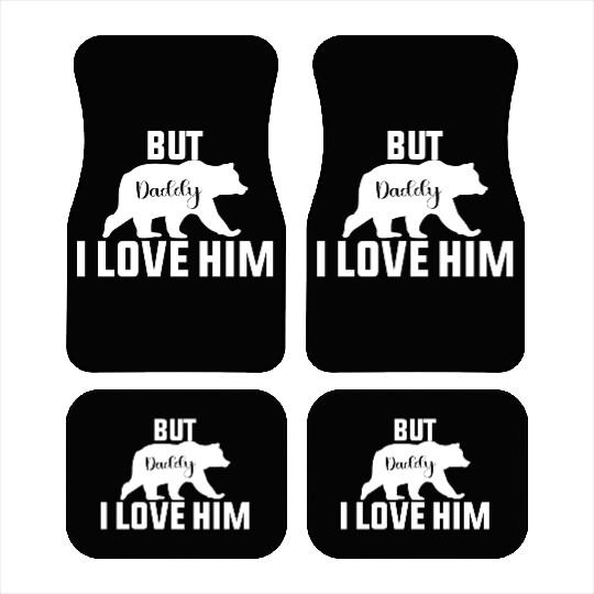 But Daddy I Love Him Retro Groovy Wavy Style Funny Car Mats