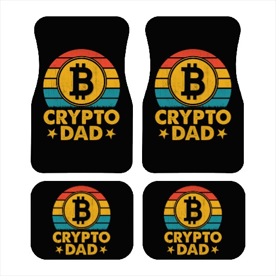 Crypto Dad Funny Bitcoin Father's Day Gift Car Mats