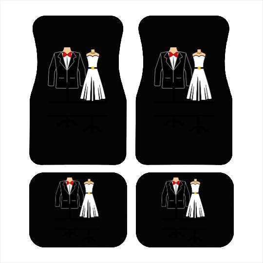 Clothing for bride and groom Car Mats