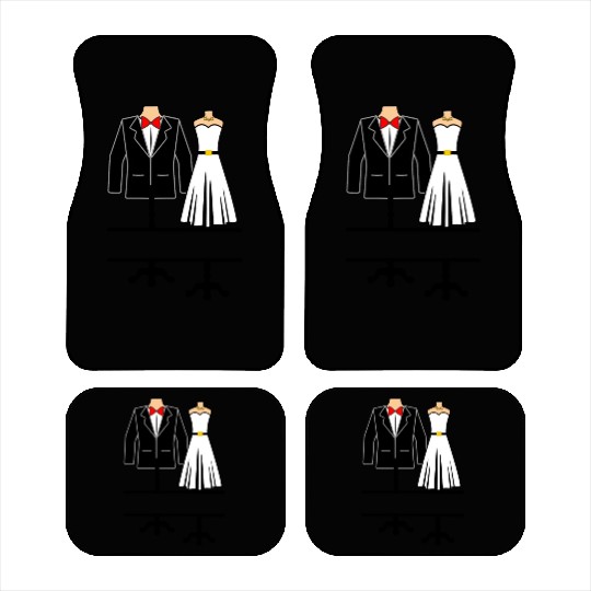 Clothing for bride and groom Car Mats