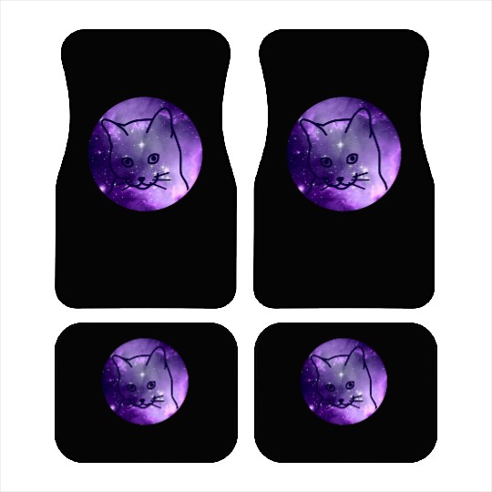 Galaxy Space Cat Funny Cat Lover Car Mats