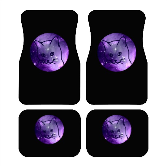 Galaxy Space Cat Funny Cat Lover Car Mats