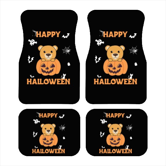 Bear In Pumpkin Sweet Bears Happy Halloween Car Mats