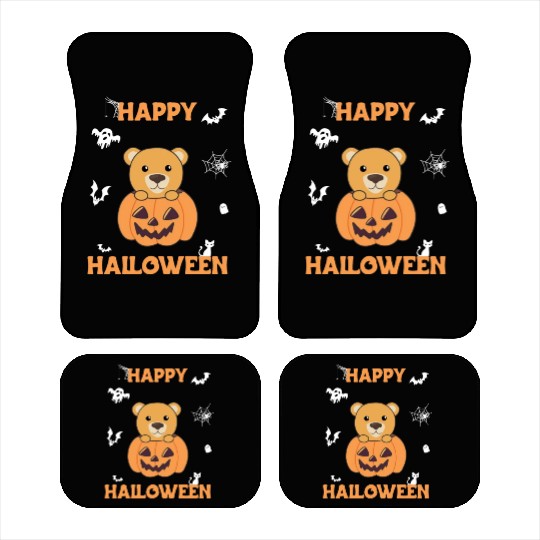 Bear In Pumpkin Sweet Bears Happy Halloween Car Mats