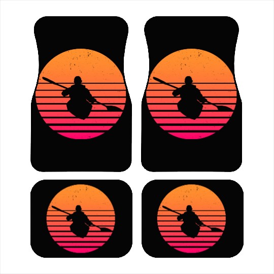 Kayaking Retro Canoeing Sailing Boat Car Mats