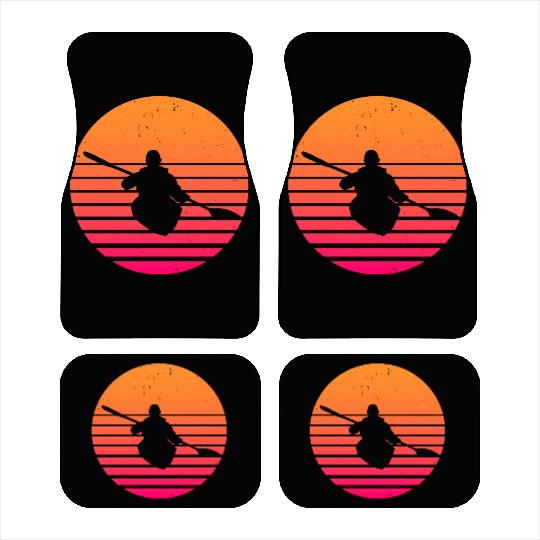 Kayaking Retro Canoeing Sailing Boat Car Mats