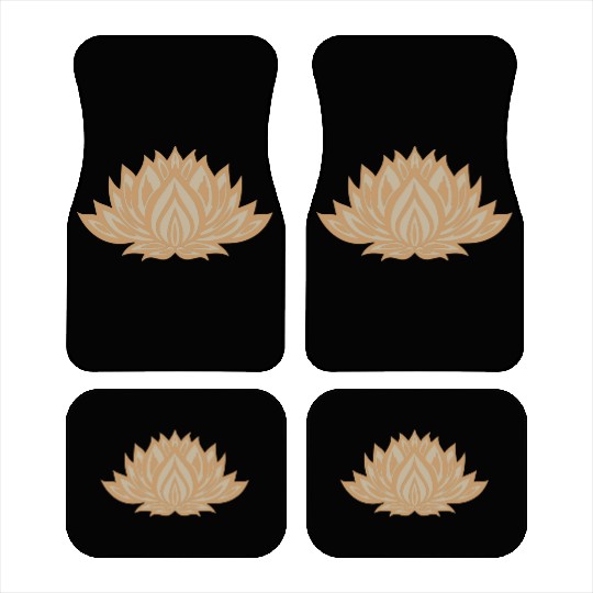 Gold Lotus Charm Car Mats