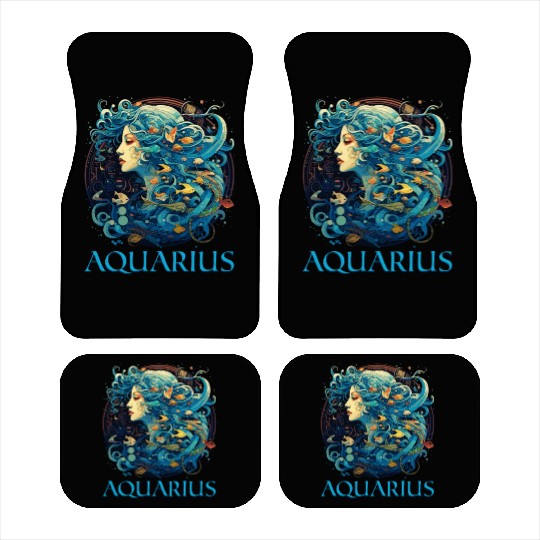 Embrace Your Aquarius Identity: Aquarius Zodiac Car Mats