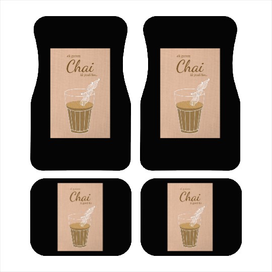 Ek Garam Chai - Indian Typography Print Car Mats