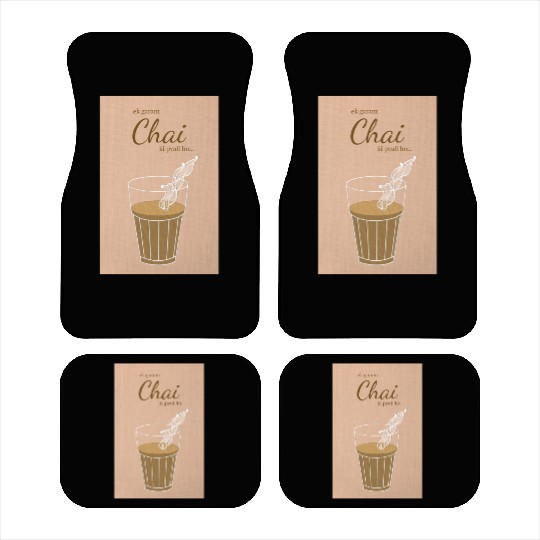 Ek Garam Chai - Indian Typography Print Car Mats