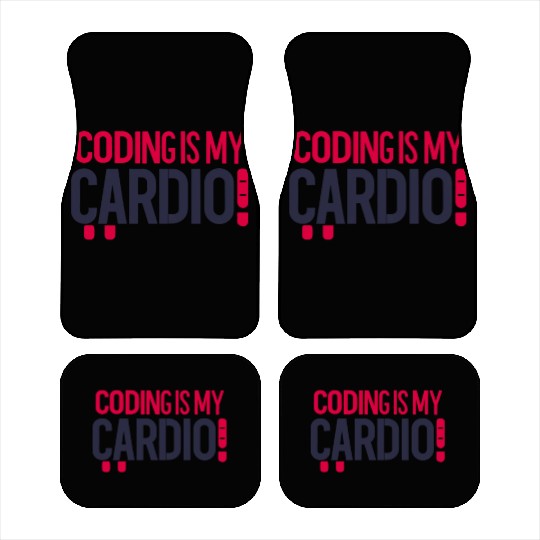 Coding Is My Cardio | Gym Geek Developer Car Mats