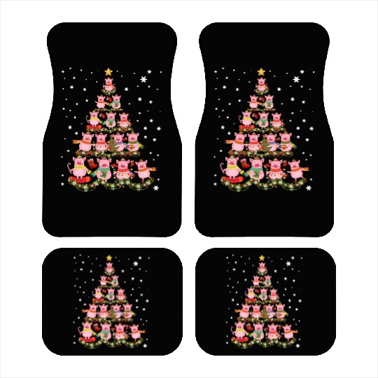 Pigs Christmas Tree Pigs Xmas Ornaments Car Mats