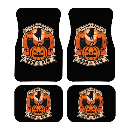 Pumpkin Iron Gym Car Mats
