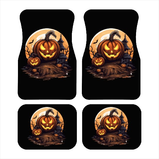 Halloween Haunted House Spell Pumpkin Bat Car Mats