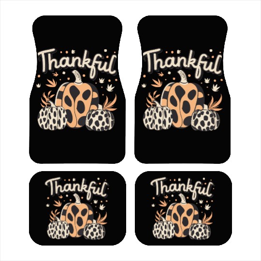 Thankful Thanksgiving Fall Vibes Car Mats
