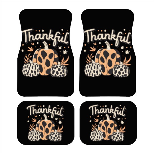 Thankful Thanksgiving Fall Vibes Car Mats