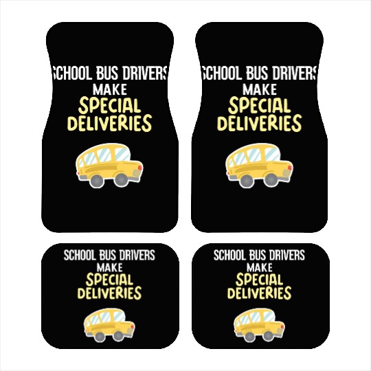 School Bus Drivers Make Special Deliveries Car Mats