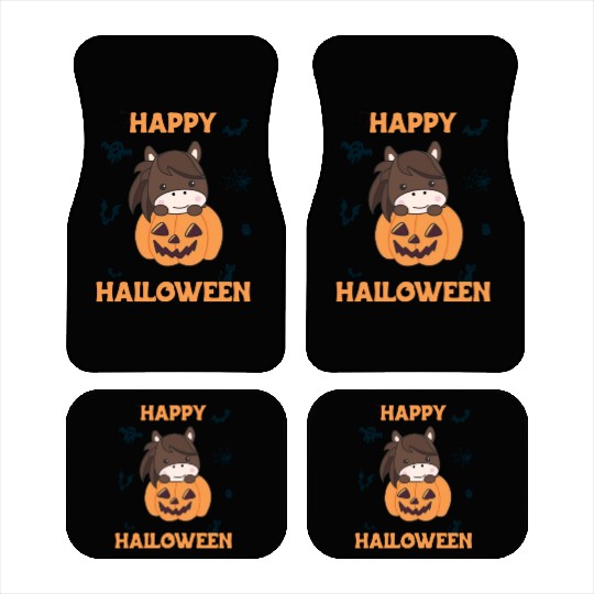 Horse In Pumpkin Sweet Horses Happy Halloween Car Mats