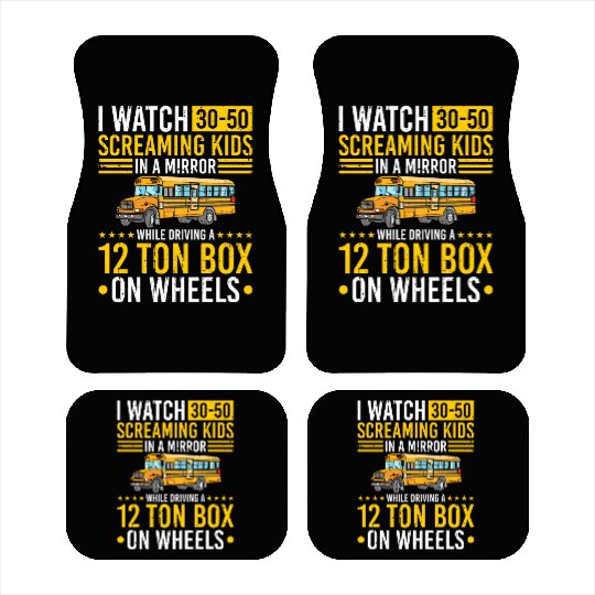 School Bus Adult Back To School Bus Driver Car Mats