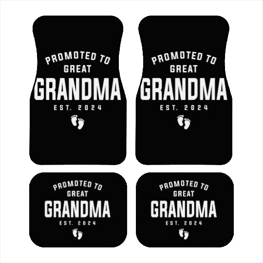 Promoted To Great Grandma To Be Est 2024 Car Mats