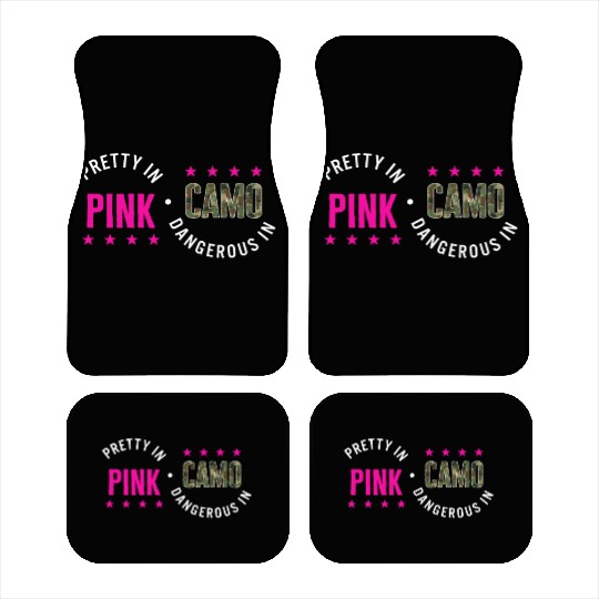 Hunting Car Mats, Pretty In Pink Dangerous In Camo