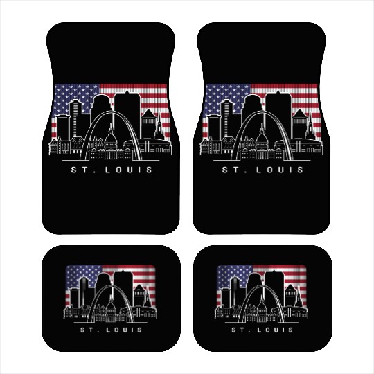 St. Louis Missouri American Flag Car Mats