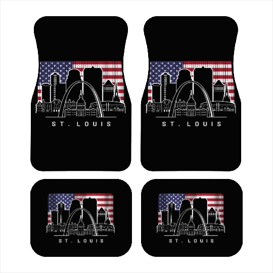 St. Louis Missouri American Flag Car Mats