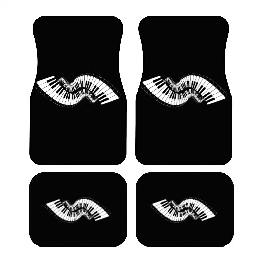 Piano Keyboard Waves Car Mats