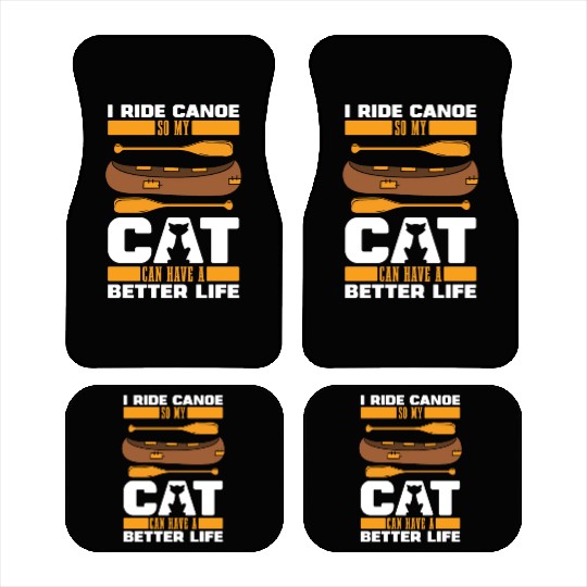 Canoe Canoeing Canoeist Cat Car Mats
