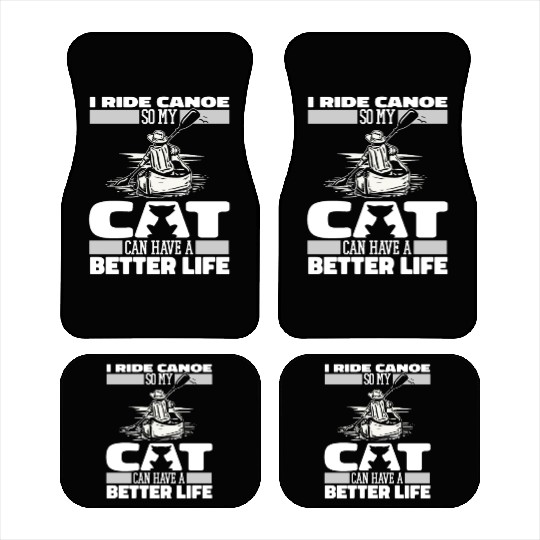 Canoe Canoeing Canoeist Cat Car Mats