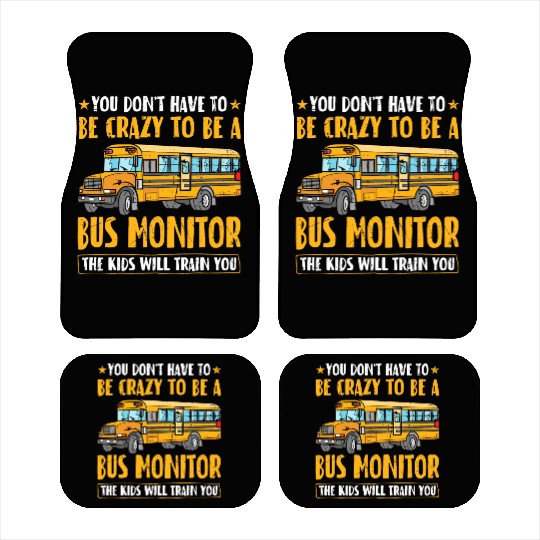 Bus Assistant Back To School Men Women School Bus Car Mats