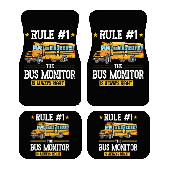 School Bus Aide Back To School Bus Monitor Car Mats