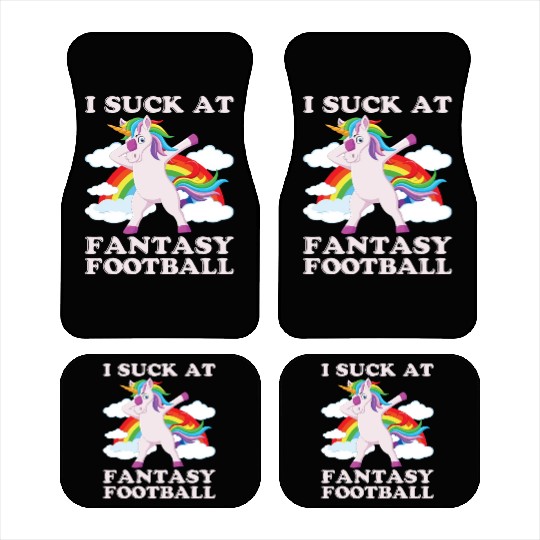 I suck at fantasy football dabbing unicorn funny Car Mats