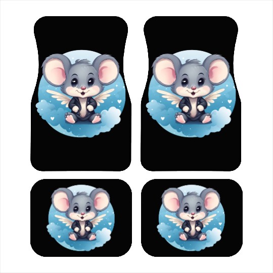 Mouse Angel Wings Rat Car Mats