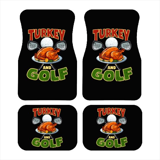 Thanksgiving Golf Turkey Golf Clubs Car Mats