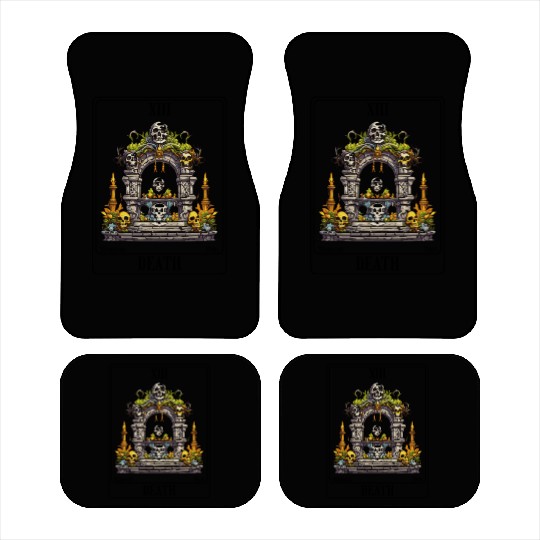 Tarot Card Death Memento Mori Skull Design Car Mats