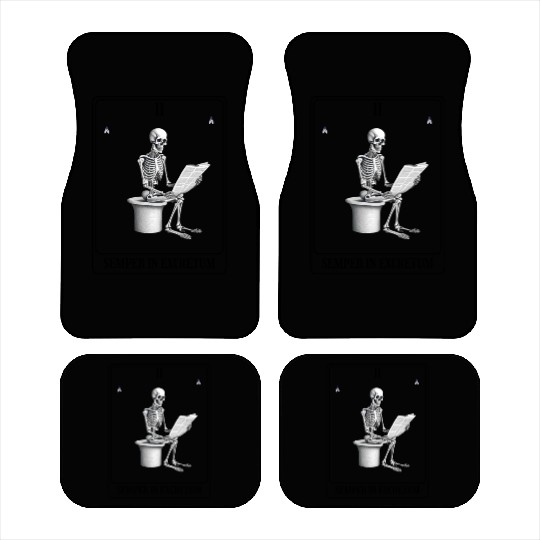 Tarot Card Funny Skeleton Design Car Mats