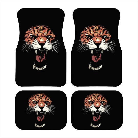 Angry Jaguar Zoologist Gift Car Mats