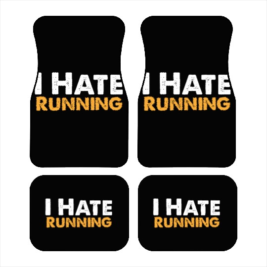 Mens I Hate Running Car Mats Funny Sarcastic