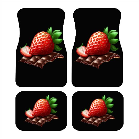 Sweet Temptation: Strawberry Meets Dark Chocolate Car Mats