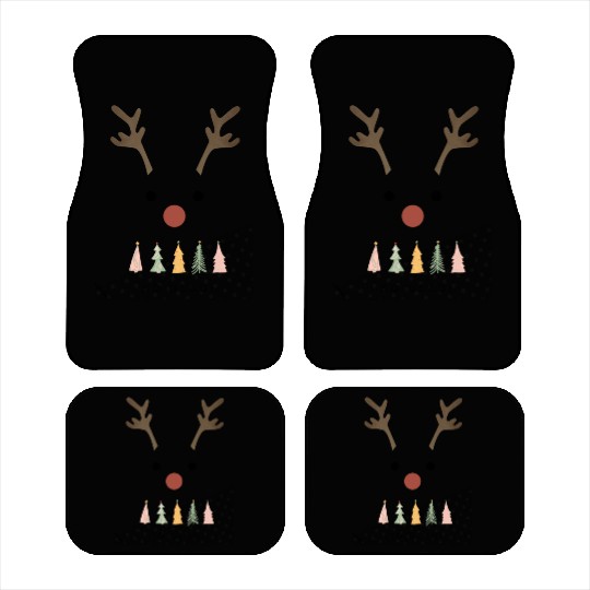 Cute Reindeer Christmas Car Mats