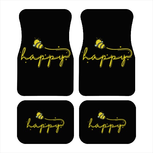 Happy Bee Animals Nature Beekeeper Car Mats