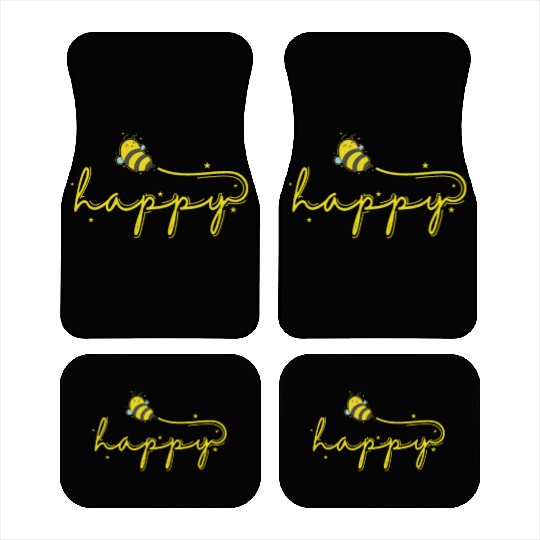 Happy Bee Animals Nature Beekeeper Car Mats