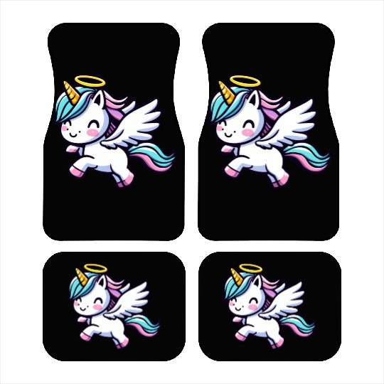 Heavenly Unicorn: Sweet Magic with Angel Wings Car Mats